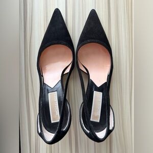 Vintage Made in Italy Michael Kors Collection black suede heels! size 5